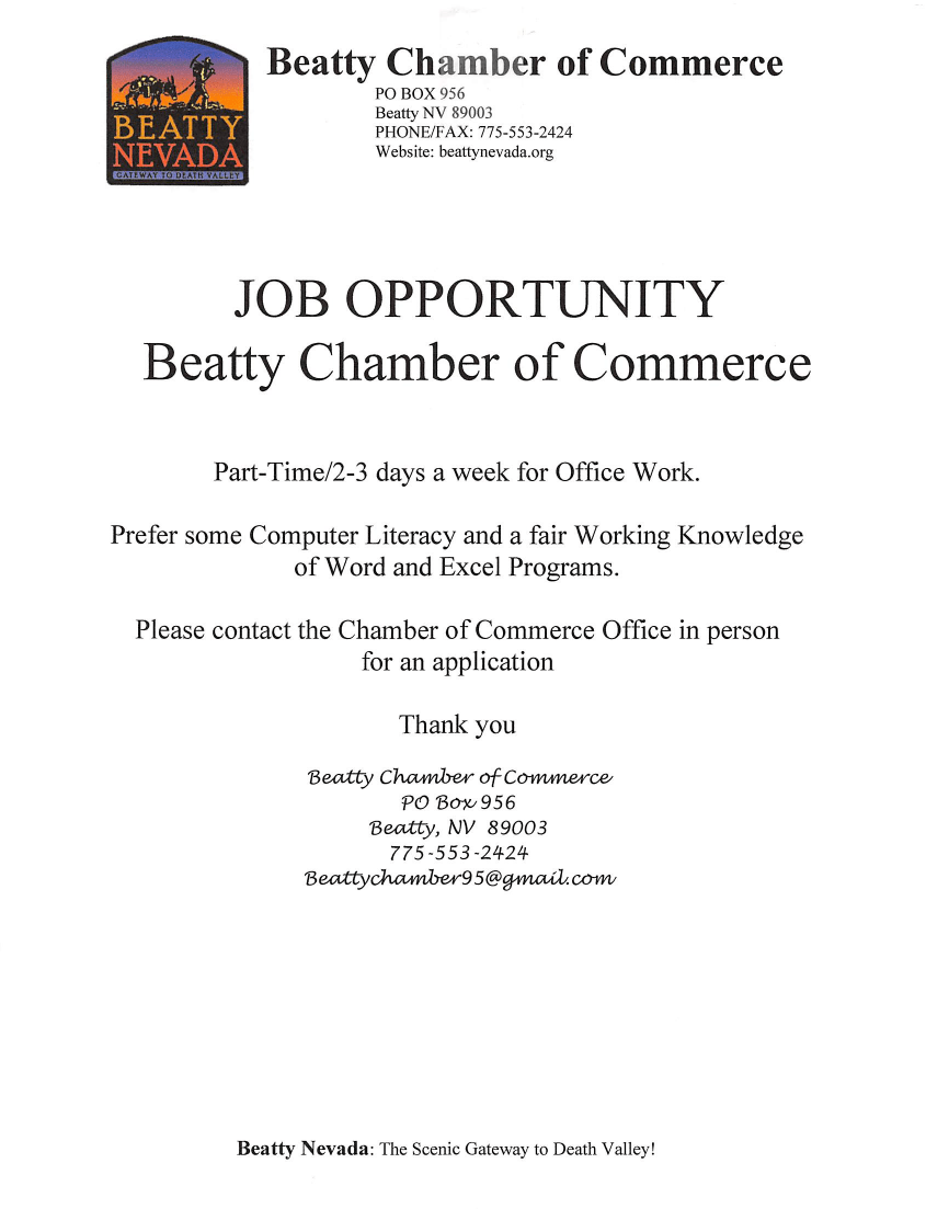 Beatty Chamber of Commerce